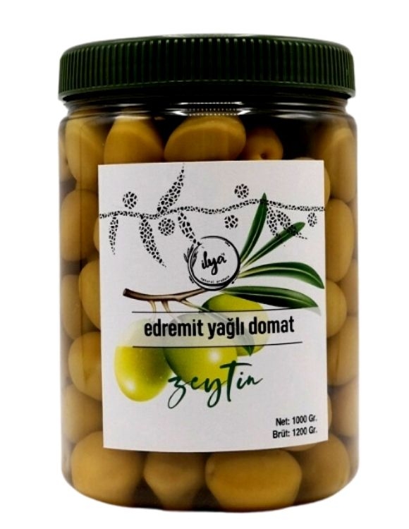 Edremit%20Yağlı%20Domat%20Yeşil%20Zeytin%201000%20Gr.