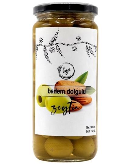 Badem Dolgulu Yeşil Zeytin 500 Gr.