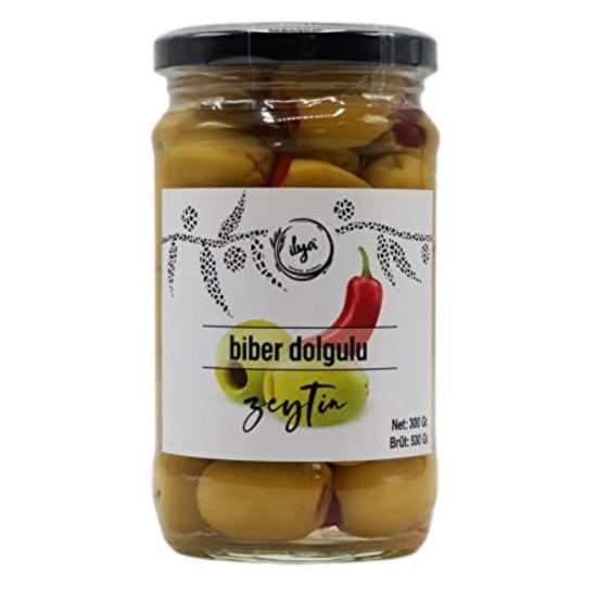 Biber Dolgulu Yeşil Zeytin 1000 Gr.