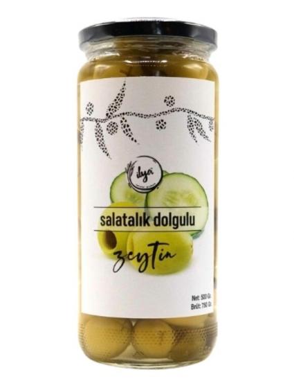 Salatalık Dolgulu Yeşil Zeytin 500 Gr