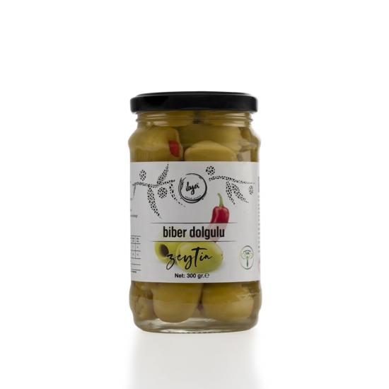 Biber Dolgulu Yeşil Zeytin 1000 Gr.